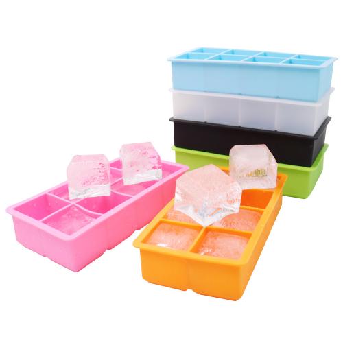 Wholesale 8 Cavity Silicone Ice Cube Maker for Freezer Easy Release and Flexible