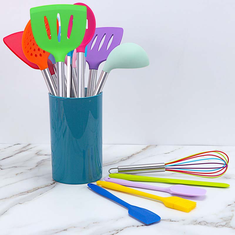 15pcs non-stick cookware kitchenware soft silicone utensils kitchen tools set