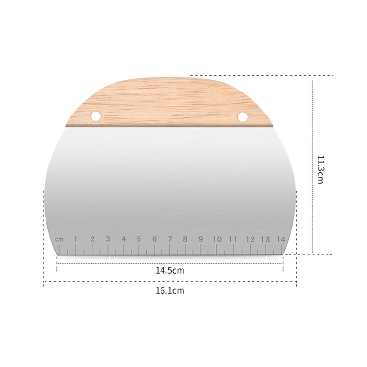 Stainless steel dough chopper scraper cutter with scale