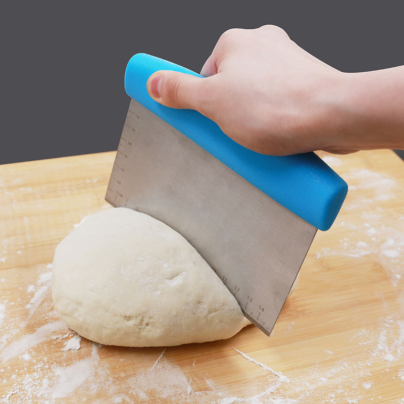 Metal Dough Scraper Pastry Scraper for Pizza and Cake