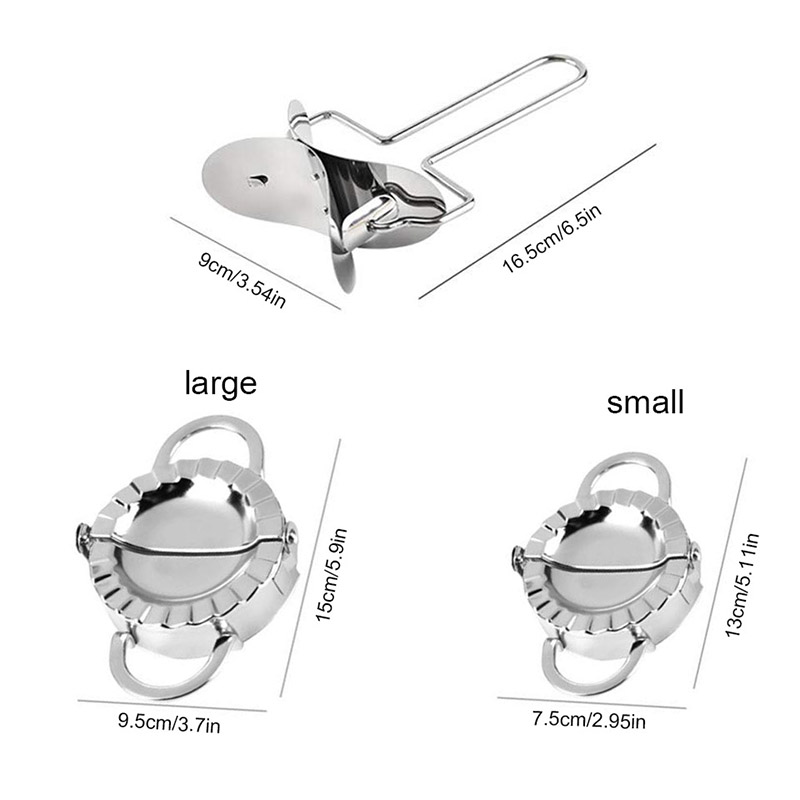 3Pcs set Stainless Steel Dumpling Mold Ravioli Empanadas Press