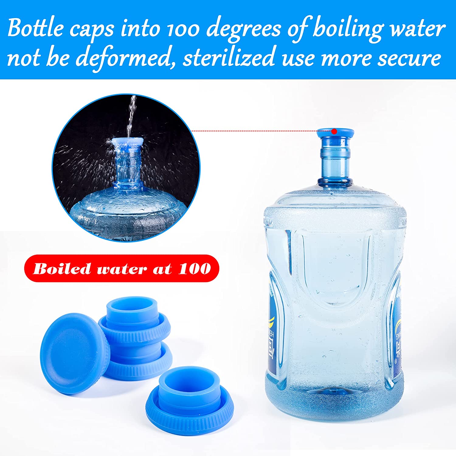 Reusable Water Bottle Caps for 55mm