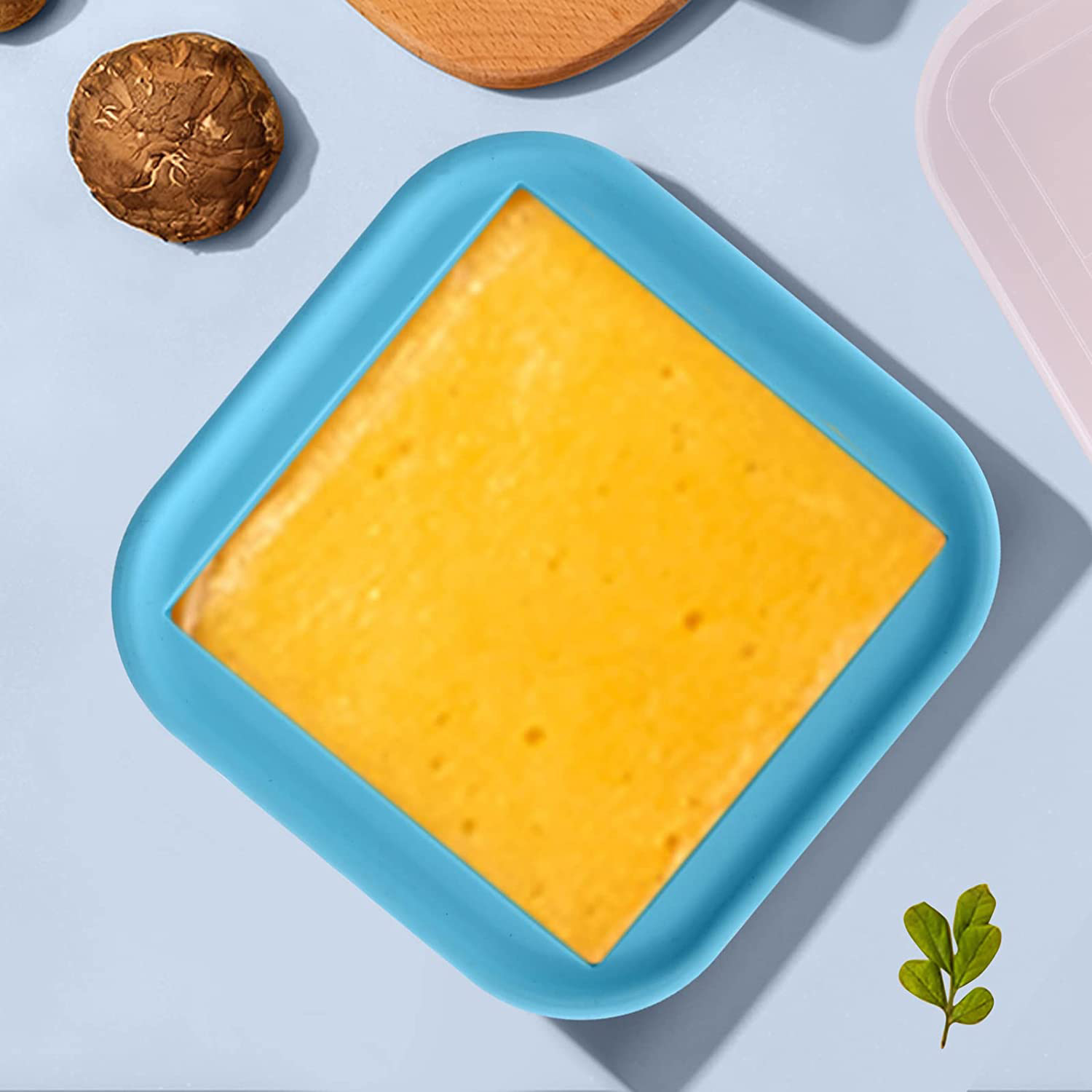 Square Food Freezing Container silicone 1 hole