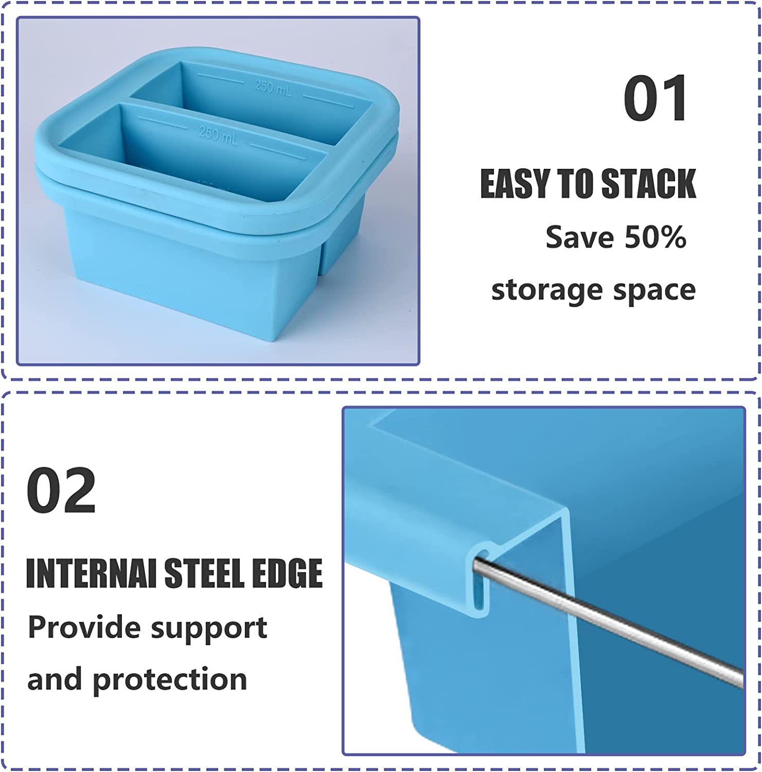 Square Food Freezing Container