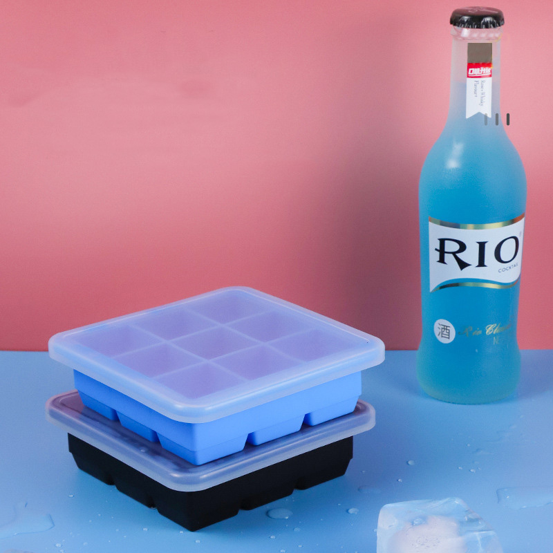 9 grids ice cube mold with Cap