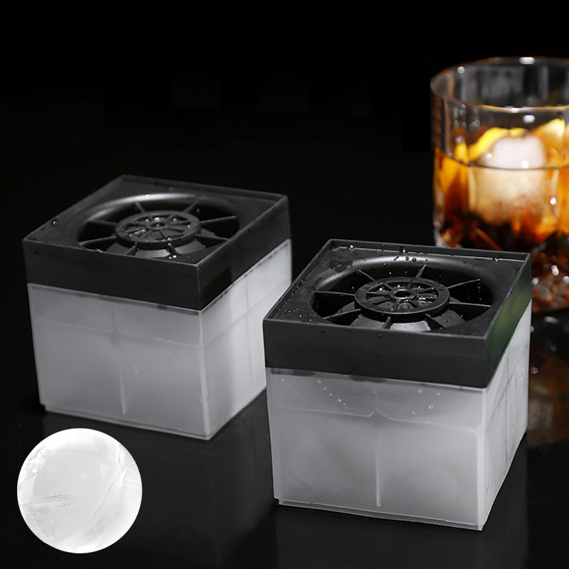 New design single ice ball maker mold square shape Whisky Ice Ball tray