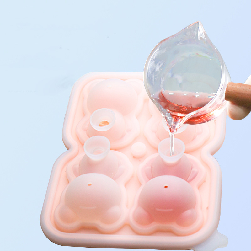 Bear Ice Cube Tray Maker Bpa Free Reusable Easy Release Cute 