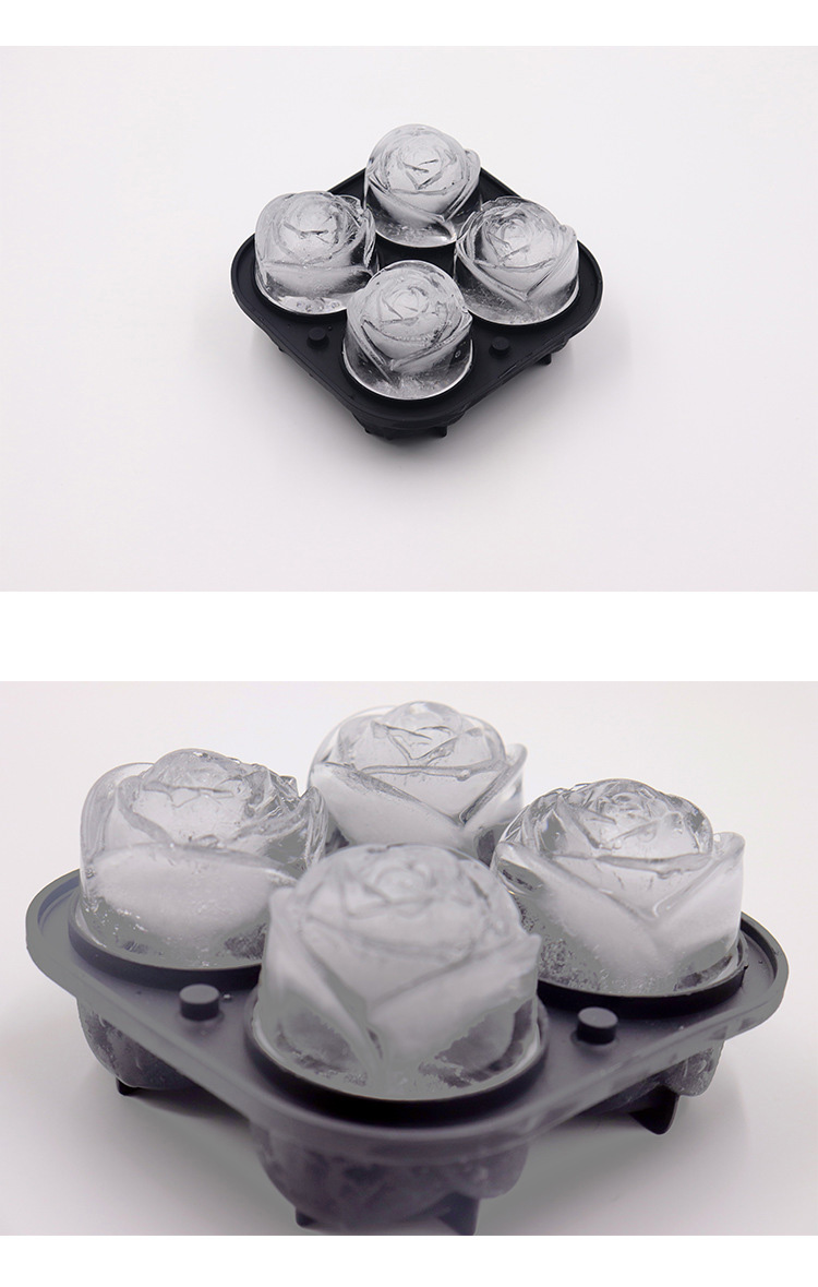 Rose Ice Mold Whisky Silicone Ice Box Manufacturing