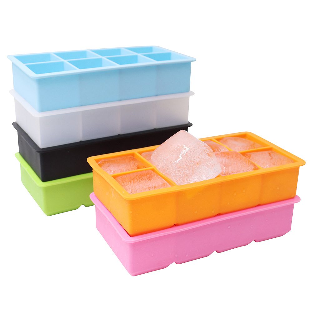 8 Cavity Ice Cube Maker for Freezer Easy Release and Flexible