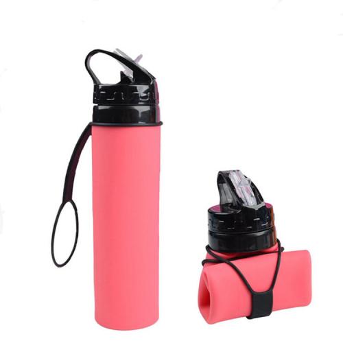 Wholesale outdoor gym silicone foldable water bottle sports