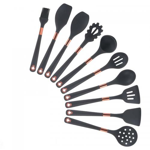 Heat resistant stainless steel silicone cooking tools