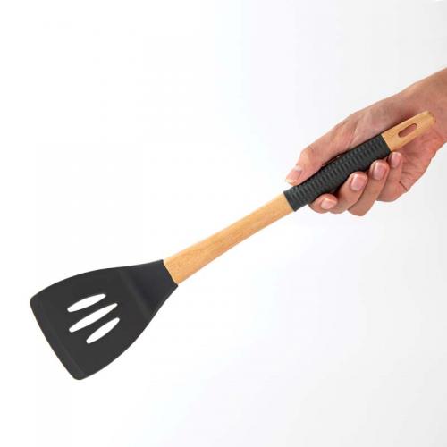 11 pcs Cooking Silicone Kitchen Utensils Set With Wooden Handle For Distributors