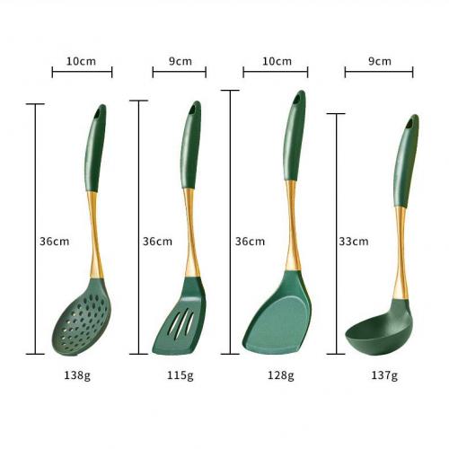 Factory Price 4pcs/set Resistant Silicone Spatula Spoon Cooking Kitchen Utensil Set