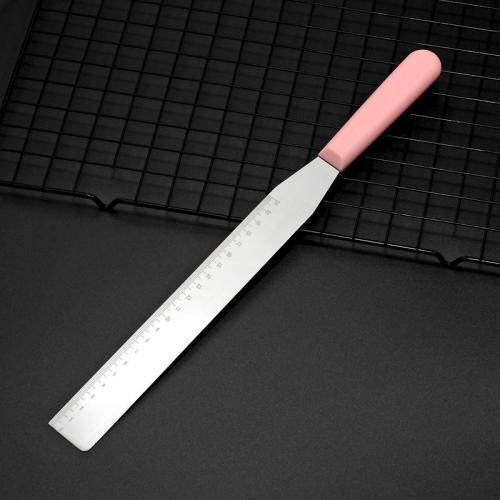 Factory Directly Supply Baking Tools Stainless Steel Spatula Pink Cake Spatula For Cake