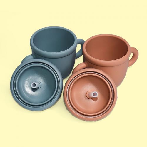 Custom Silicone Feeding Training Straw Baby Cup Manufacturers