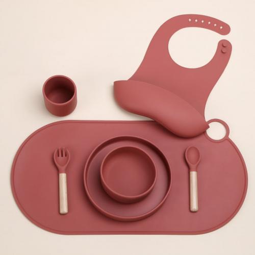 Silicone Place Mat Kids Baby Feeding Placemat Set With Plate Bowl Manufacturer Factory
