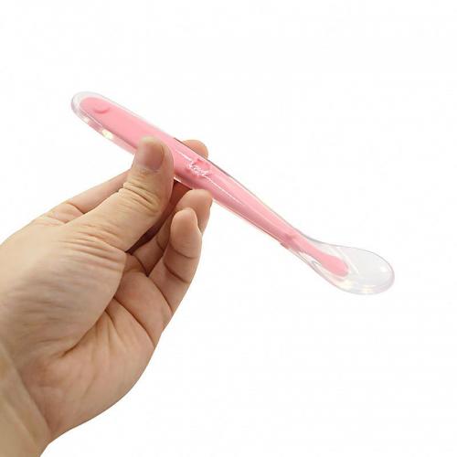 Collapsible Baby Feeding Silicone Eating Spoon