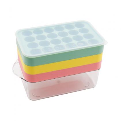 silicone ice cube tray box and lid and bin