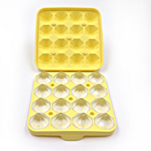 Ice Cube Tray 16 Cavity Custom BPA Free Silicone Mold With Lid