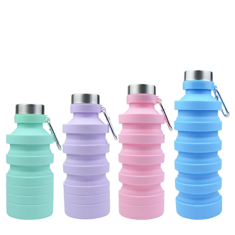 Produce a new silicone folding water bottle.
